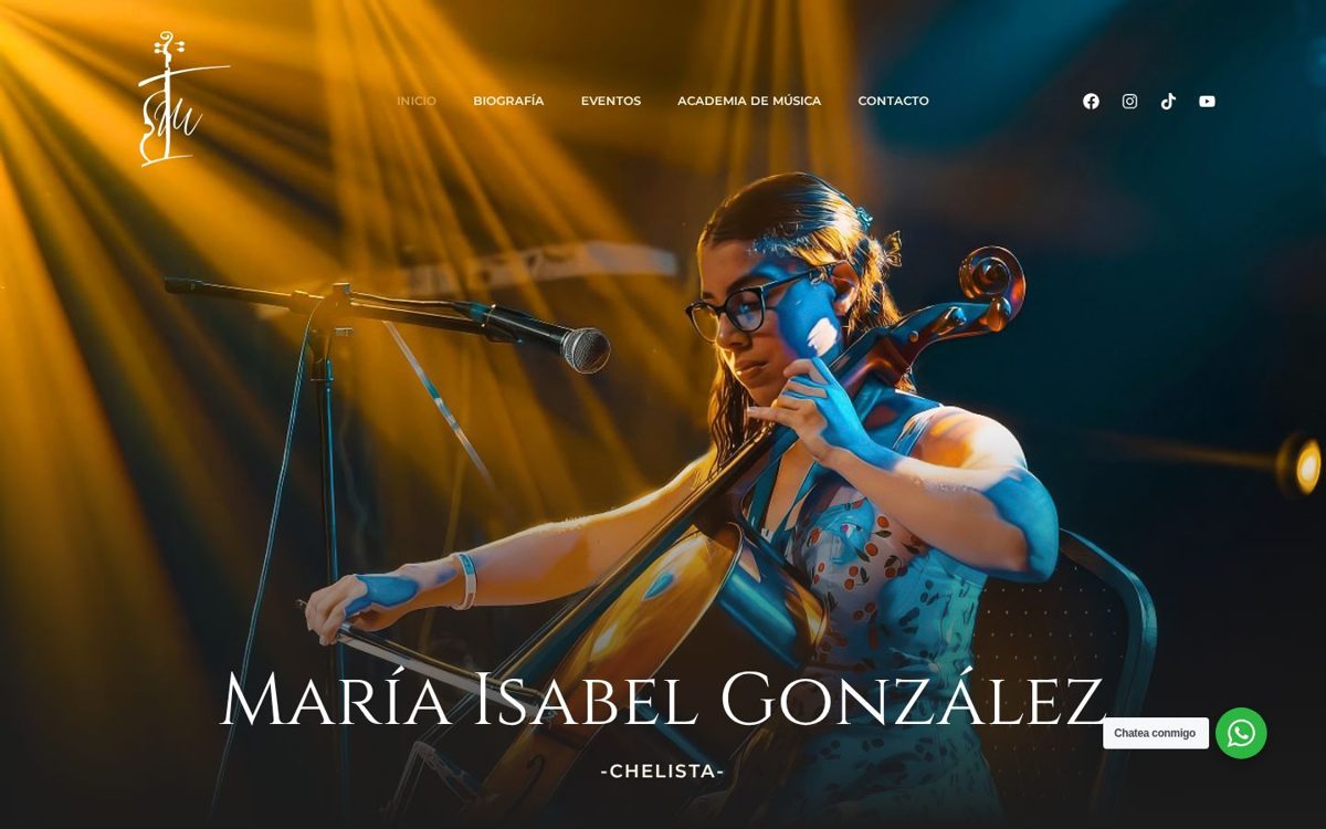 Sitio web de la chelista María Isabel González